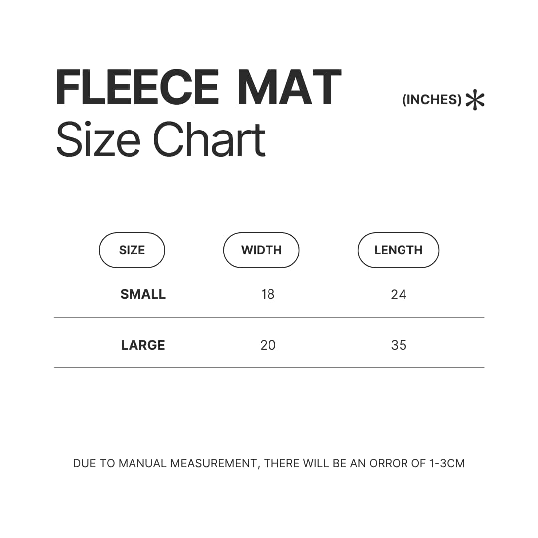 Fleece Mat Size Chart - Red Dead Redemption 2 Merch